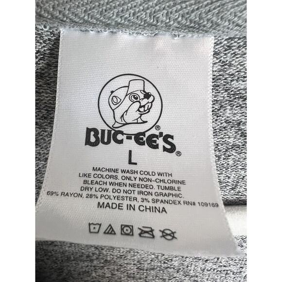 Bucees Long Sleeve Shirt Large Womens Gray Spandex‎ - Picture 3 of 4